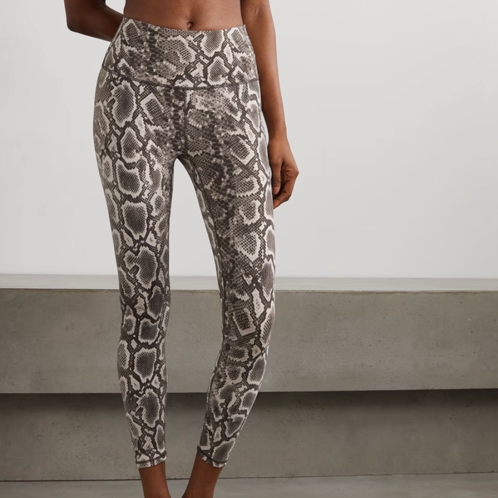 Varley Let’s Go High Waisted Snake Print Compression Leggings 🐍 Reptile PatternL